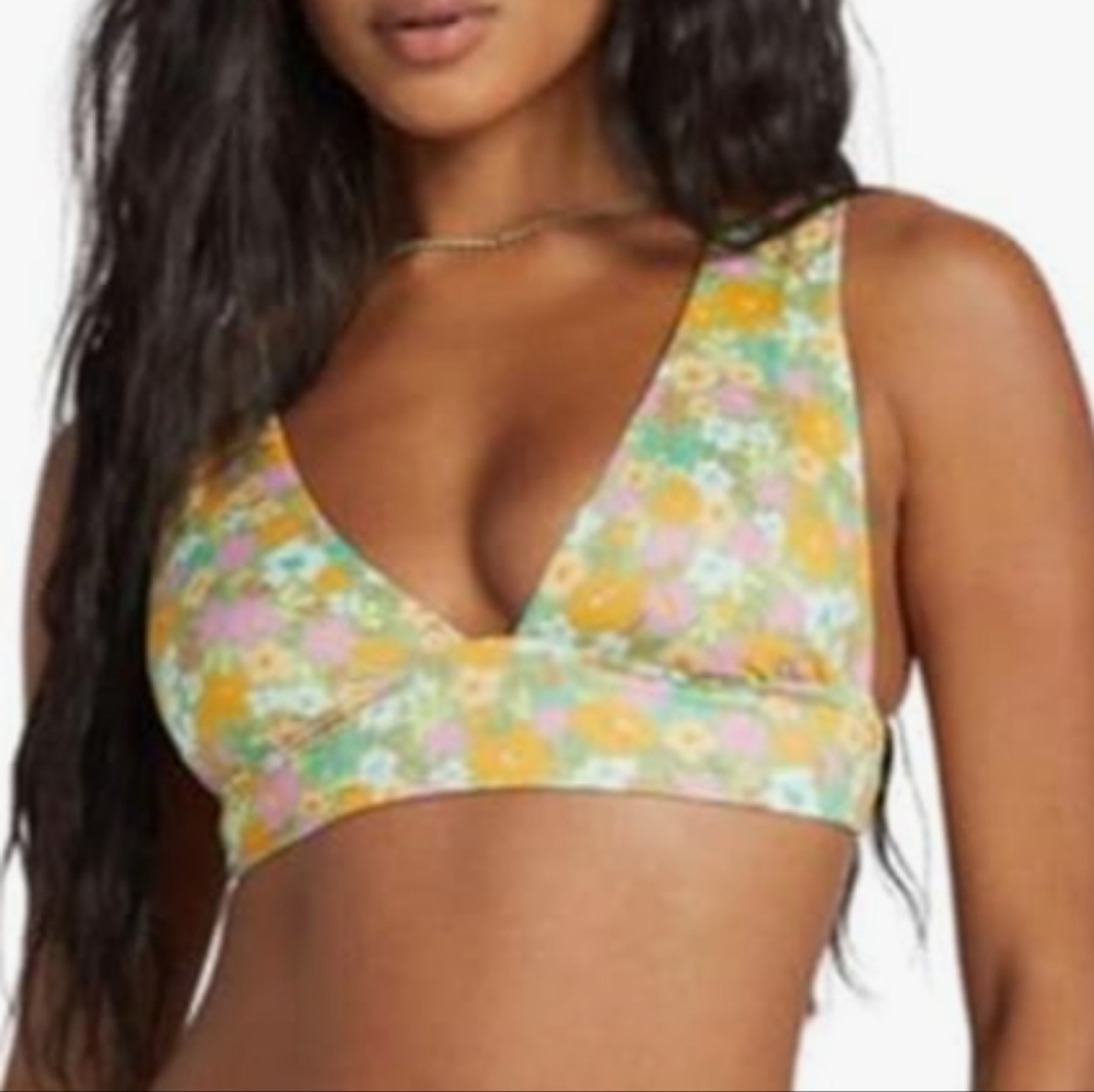 Billabong Floral Print Bikini Top